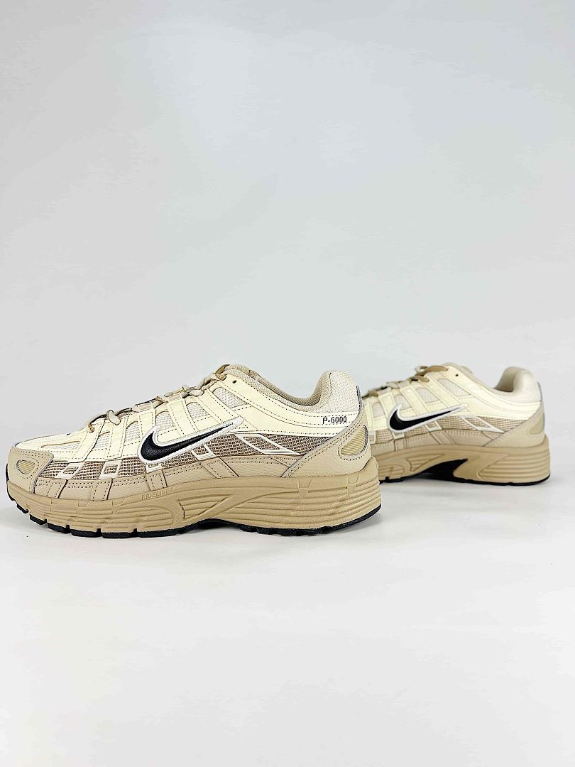 Nike P6000 IH8042100 Sail Beige Black Retro Running Inspired Lifestyle Sneakers