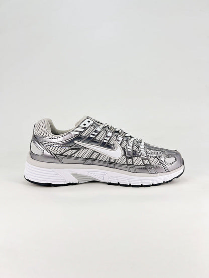 Nike P6000 IO3496001 Silver White Black Retro Running Inspired Lifestyle Sneakers