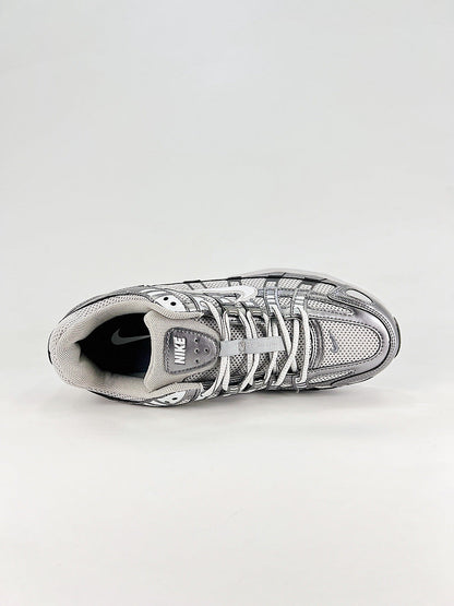 Nike P6000 IO3496001 Silver White Black Retro Running Inspired Lifestyle Sneakers