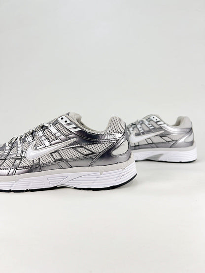 Nike P6000 IO3496001 Silver White Black Retro Running Inspired Lifestyle Sneakers