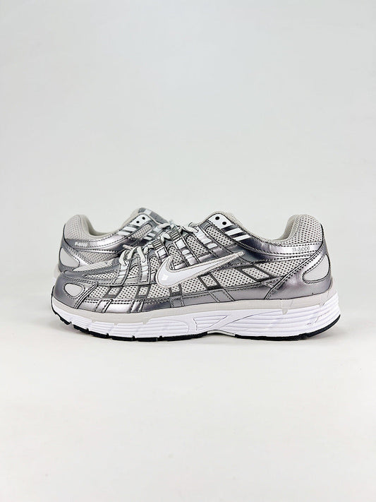 Nike P6000 IO3496001 Silver White Black Retro Running Inspired Lifestyle Sneakers