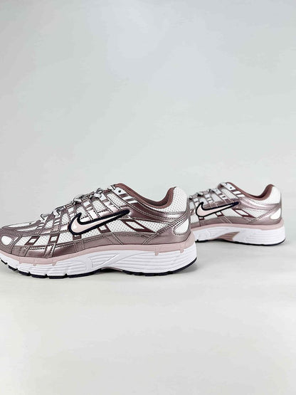 Nike P6000 IO3496103 White Silver Black Pink Retro Running Inspired Lifestyle Sneakers