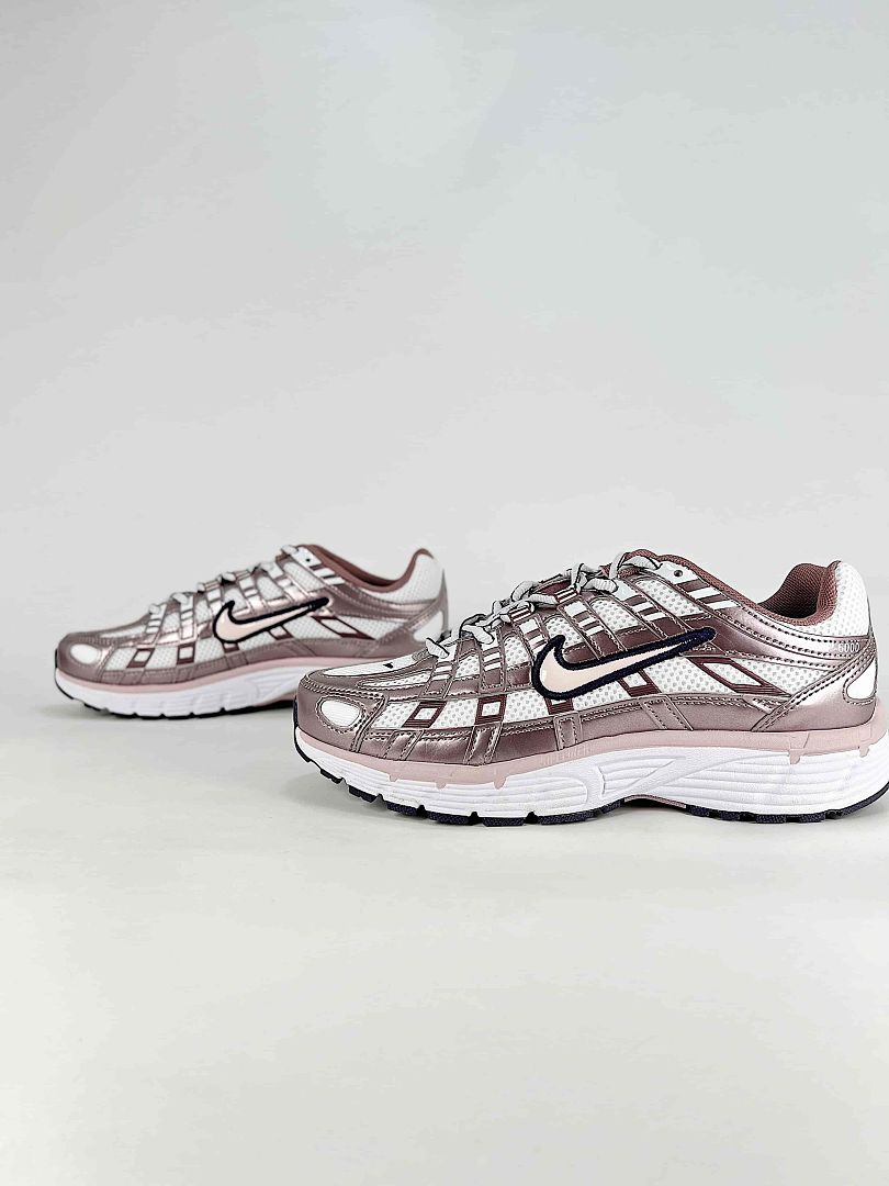 Nike P6000 IO3496103 White Silver Black Pink Retro Running Inspired Lifestyle Sneakers
