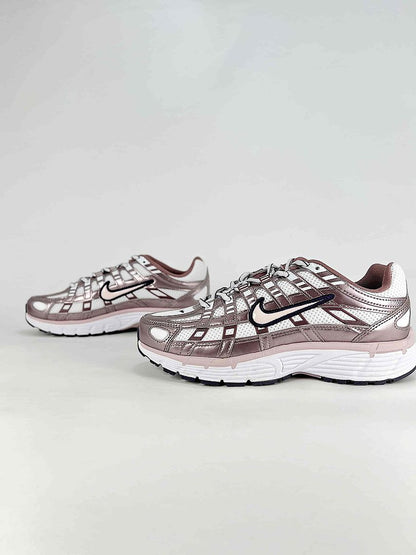 Nike P6000 IO3496103 White Silver Black Pink Retro Running Inspired Lifestyle Sneakers