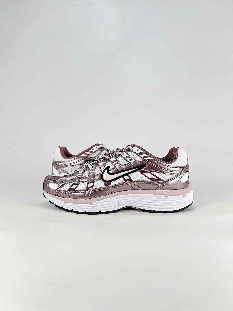 Nike P6000 IO3496103 White Silver Black Pink Retro Running Inspired Lifestyle Sneakers
