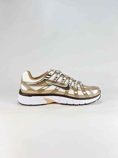 Nike P6000 IO3496104 White Gold Black Retro Running Inspired Lifestyle Sneakers