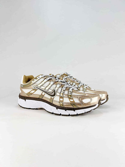 Nike P6000 IO3496104 White Gold Black Retro Running Inspired Lifestyle Sneakers