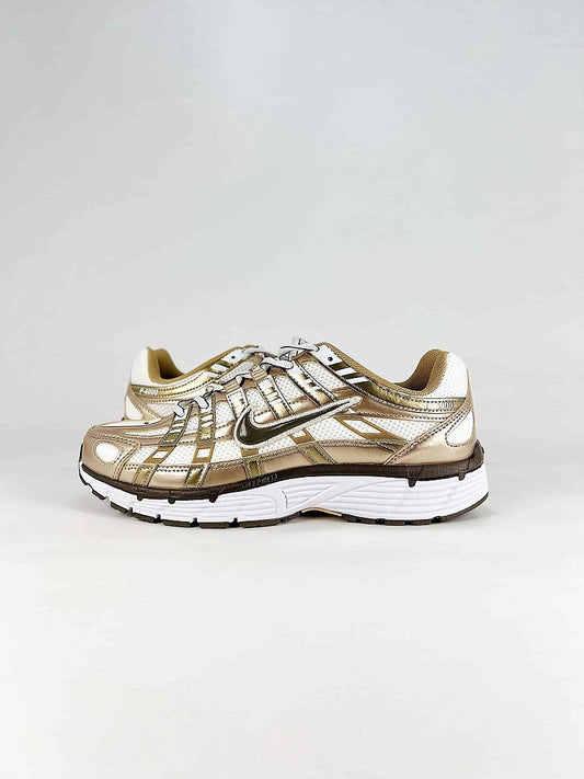 Nike P6000 IO3496104 White Gold Black Retro Running Inspired Lifestyle Sneakers