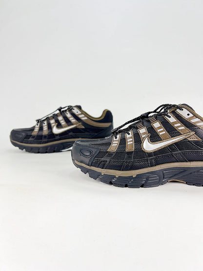 Nike P6000 IQ0298010 Black Gold Beige Retro Running Inspired Lifestyle Sneakers
