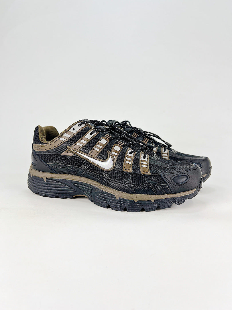 Nike P6000 IQ0298010 Black Gold Beige Retro Running Inspired Lifestyle Sneakers