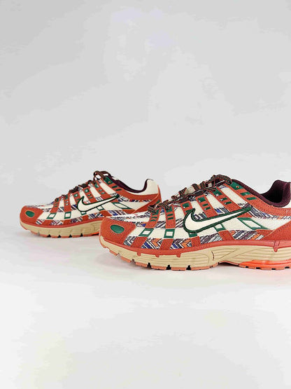 Nike P6000 IQ0598209 Orange Green Cream Black Retro Running Inspired Lifestyle Sneakers