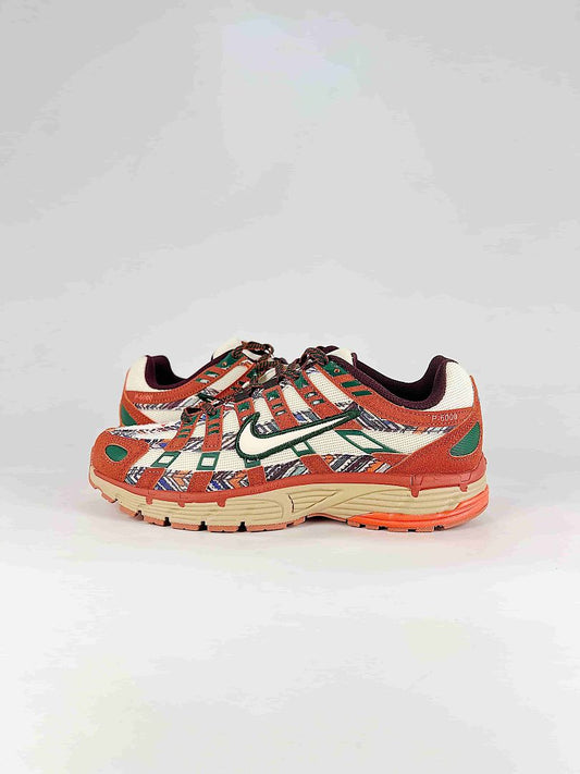 Nike P6000 IQ0598209 Orange Green Cream Black Retro Running Inspired Lifestyle Sneakers