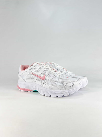 Nike P-6000 IR1215-104 White Pink Aqua Retro Running Sneakers
