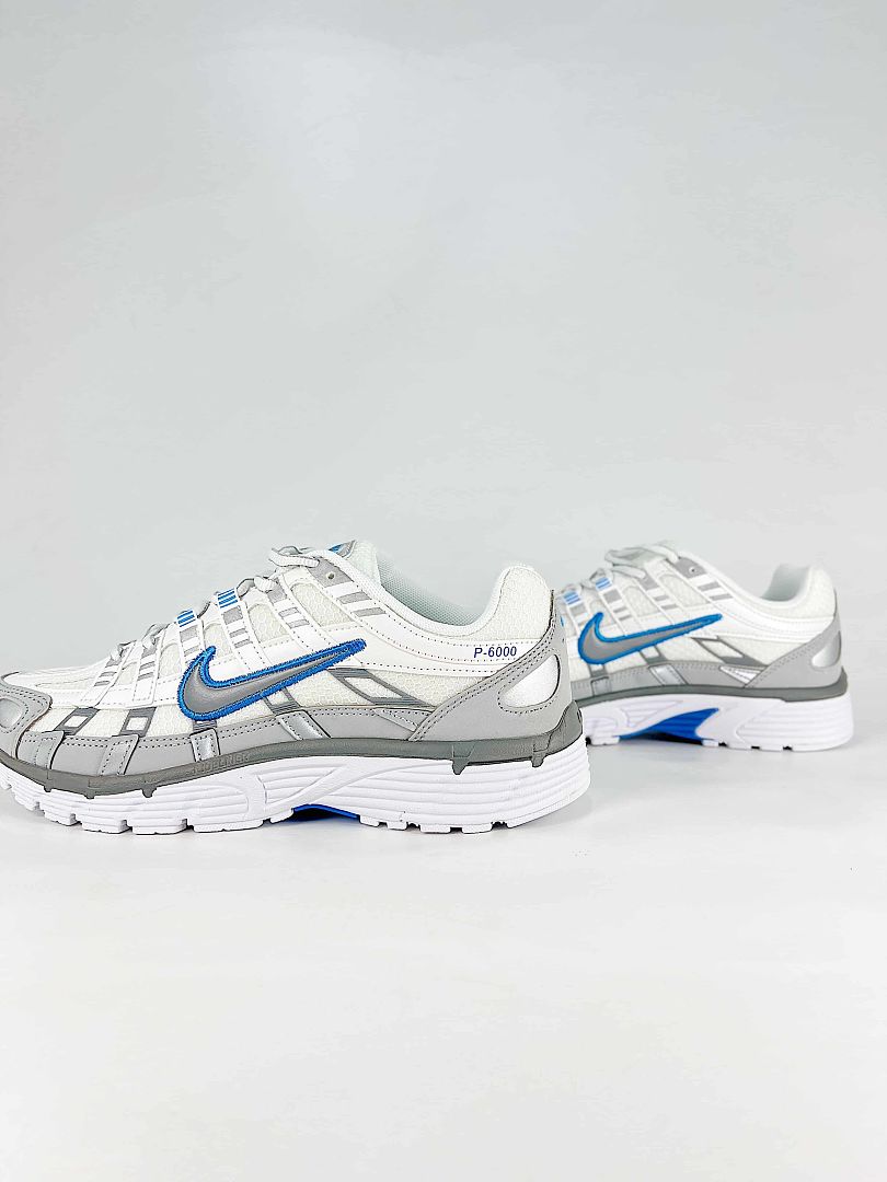 Nike P6000 IR1477121 White Grey Blue Retro Running Inspired Lifestyle Sneakers