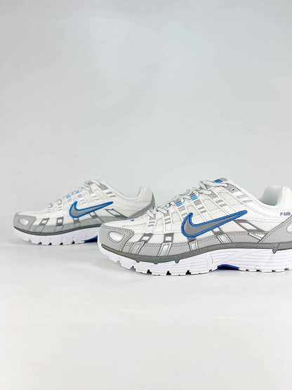 Nike P6000 IR1477121 White Grey Blue Retro Running Inspired Lifestyle Sneakers
