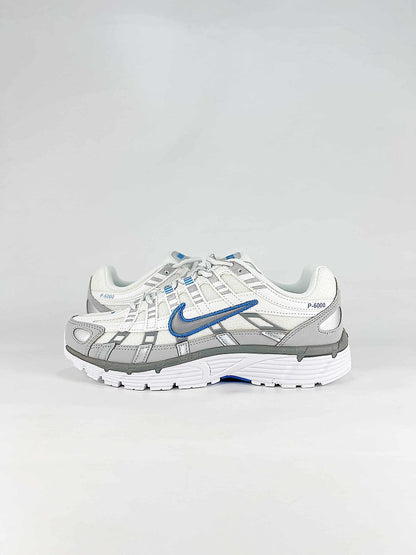 Nike P6000 IR1477121 White Grey Blue Retro Running Inspired Lifestyle Sneakers