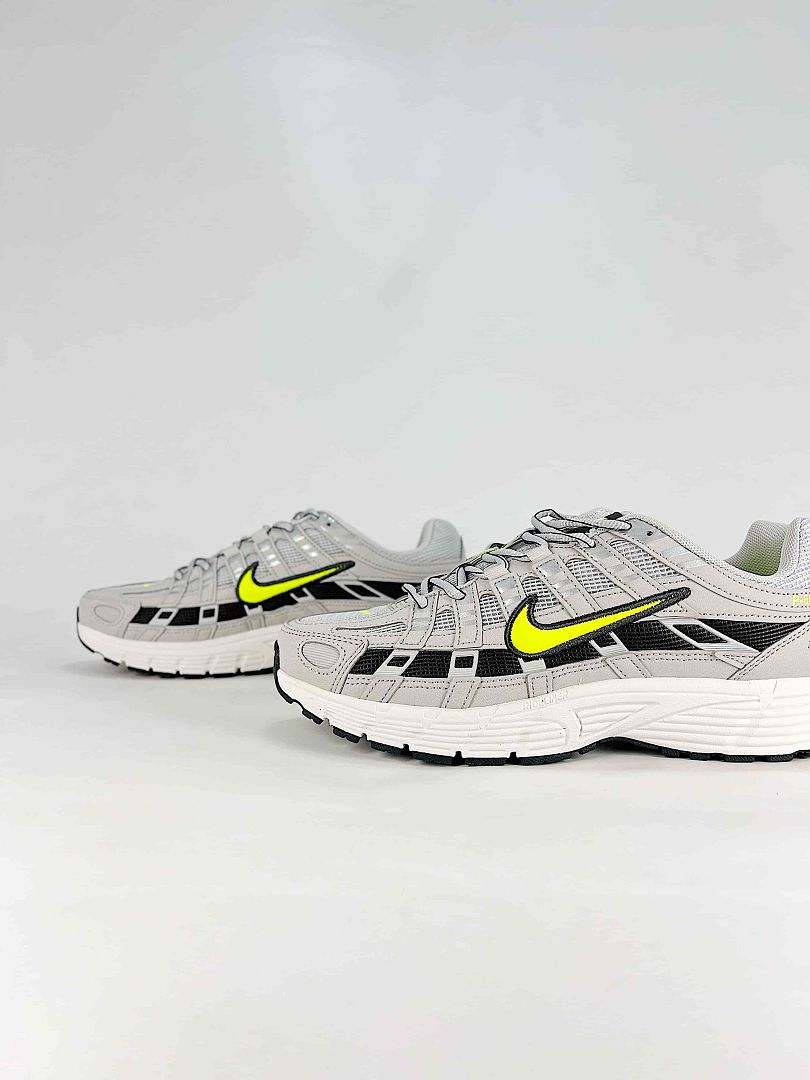 Nike P6000 HF0015 002 Black Anthracite Metallic Silver Retro Running Inspired Lifestyle Sneakers