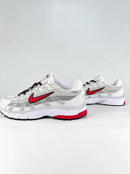 Nike P6000 IR5279 100 White Black Metallic Silver Retro Running Inspired Lifestyle Sneakers