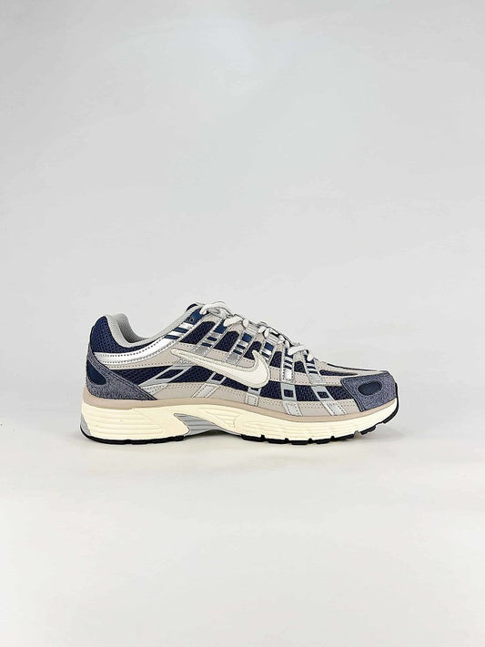 Nike P6000 IU7549 400 White Blue Black Metallic Silver Retro Running Inspired Lifestyle Sneakers