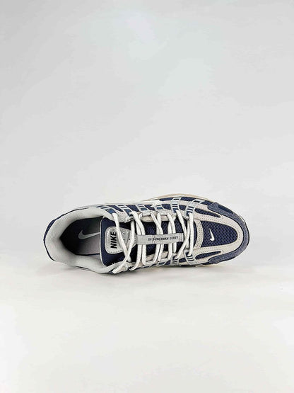 Nike P6000 IU7549 400 White Blue Black Metallic Silver Retro Running Inspired Lifestyle Sneakers