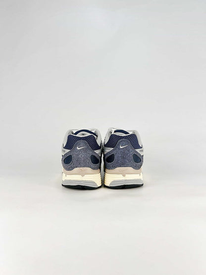 Nike P6000 IU7549 400 White Blue Black Metallic Silver Retro Running Inspired Lifestyle Sneakers