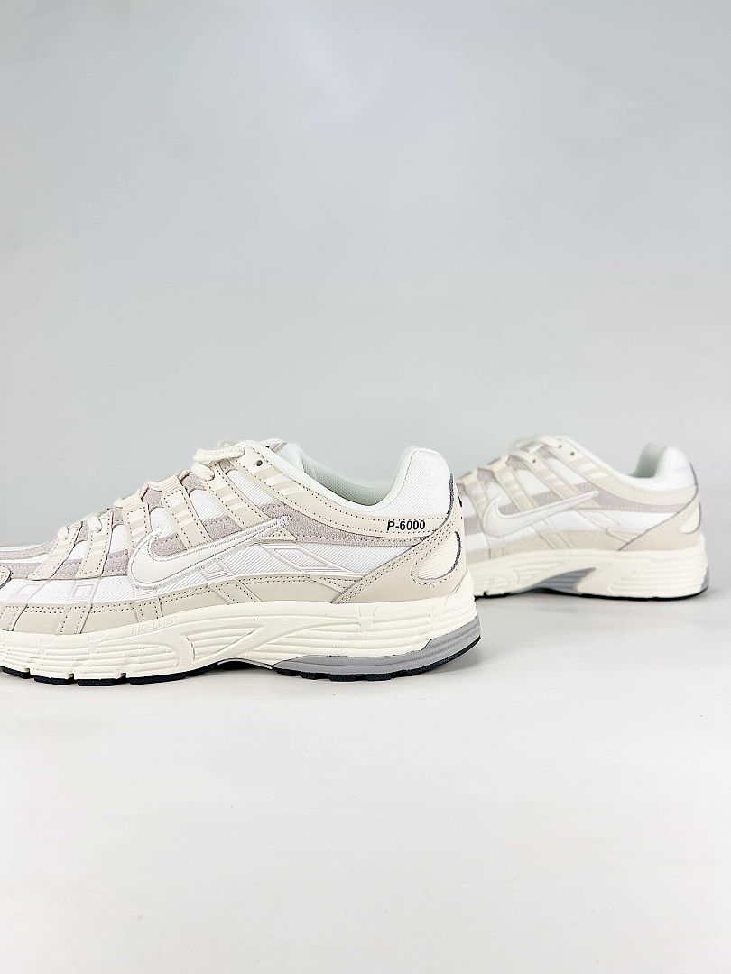 Nike P-6000 IV6029-030 Sail White Grey Retro Running Sneakers