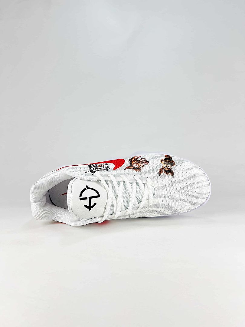 Nike React Hyperdunk 2017 Low EP8976-370 White Red Basketball Sneakers