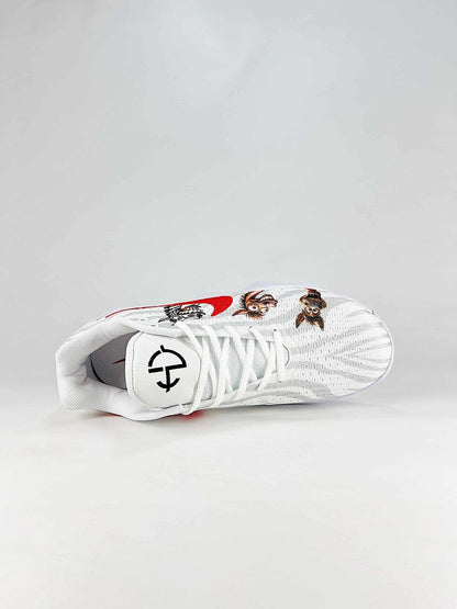 Nike React Hyperdunk 2017 Low EP8976-370 White Red Basketball Sneakers