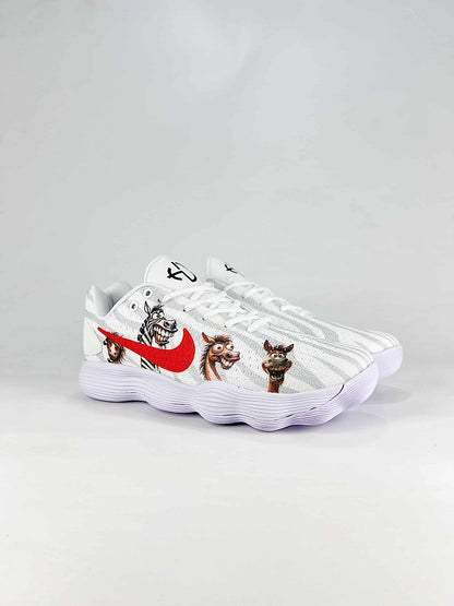 Nike React Hyperdunk 2017 Low EP8976-370 White Red Basketball Sneakers
