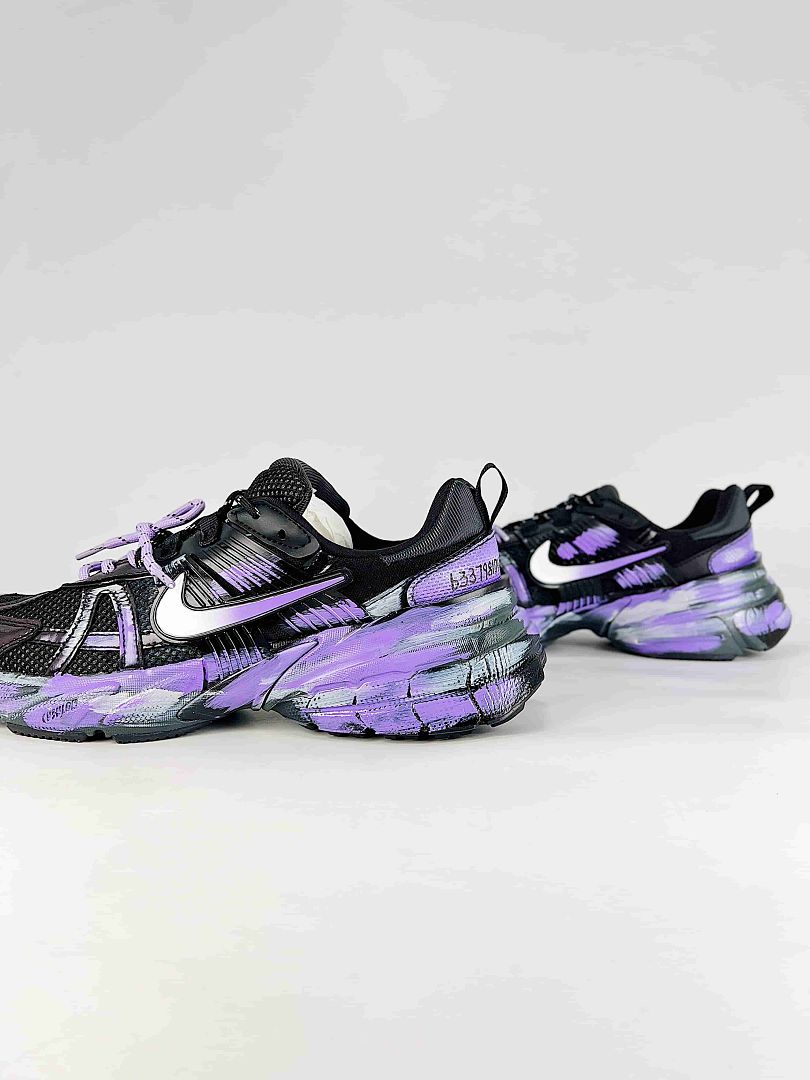 Nike V2K Run HJ4497-001 Black Purple Silver Retro Sneakers