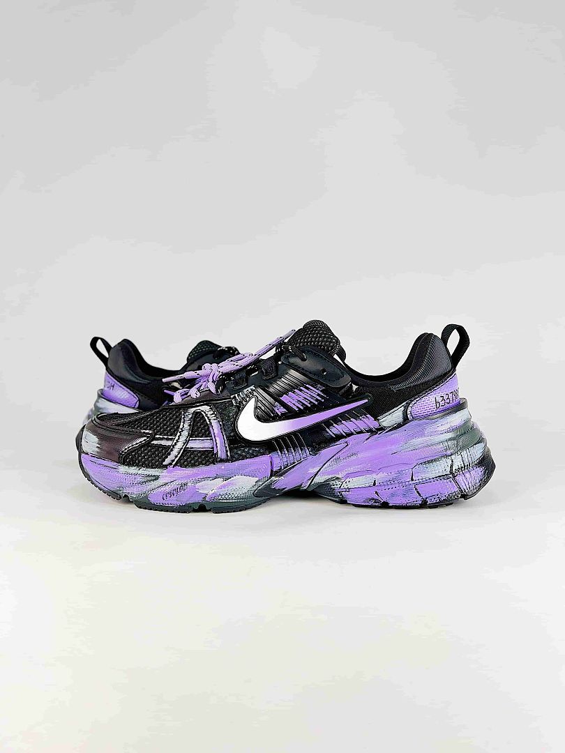 Nike V2K Run HJ4497-001 Black Purple Silver Retro Sneakers