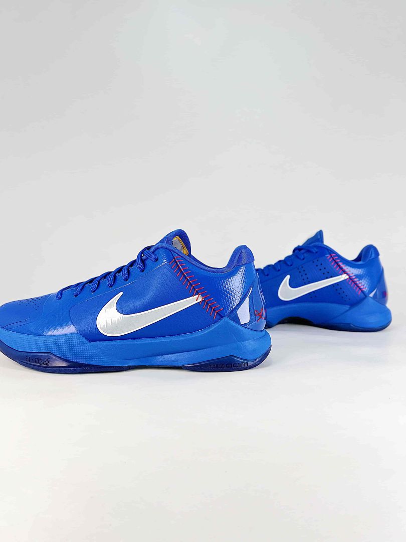 Nike Zoom Kobe 5 Royal Blue White Red Basketball Sneakers