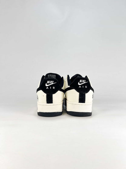 Stussy x Nike Air Force 1 Low Cream Brown Black Sneakers