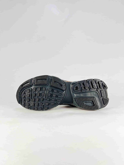 Nike V2K Run Black Metallic Silver Orange Chunky Sneakers