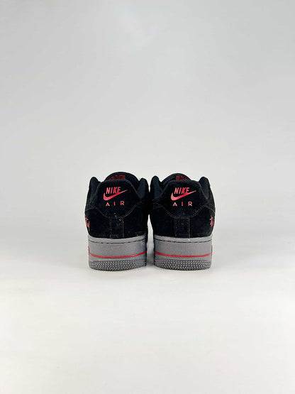 Stussy x Nike Air Force 1 Low Black Red Grey Sneakers