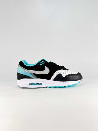 Nike Air Max 1 Black White Turquoise Air Cushion Sneakers
