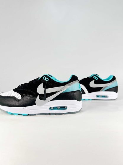 Nike Air Max 1 Black White Turquoise Air Cushion Sneakers